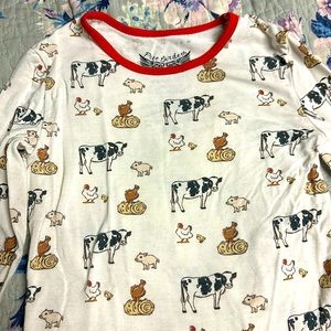 Free Birdees pajama set 4T farm animals unisex